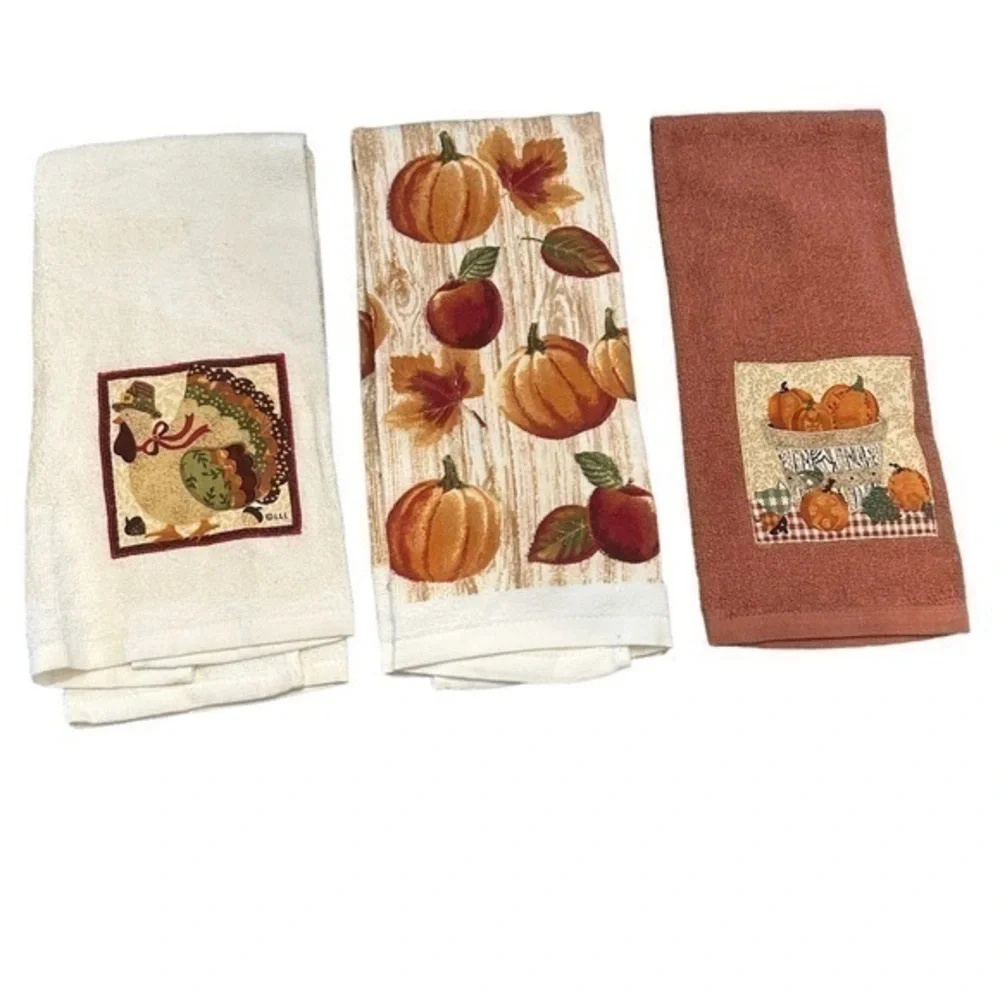 Fall - Thanksgiving Kitchen Towels - Lot of 3